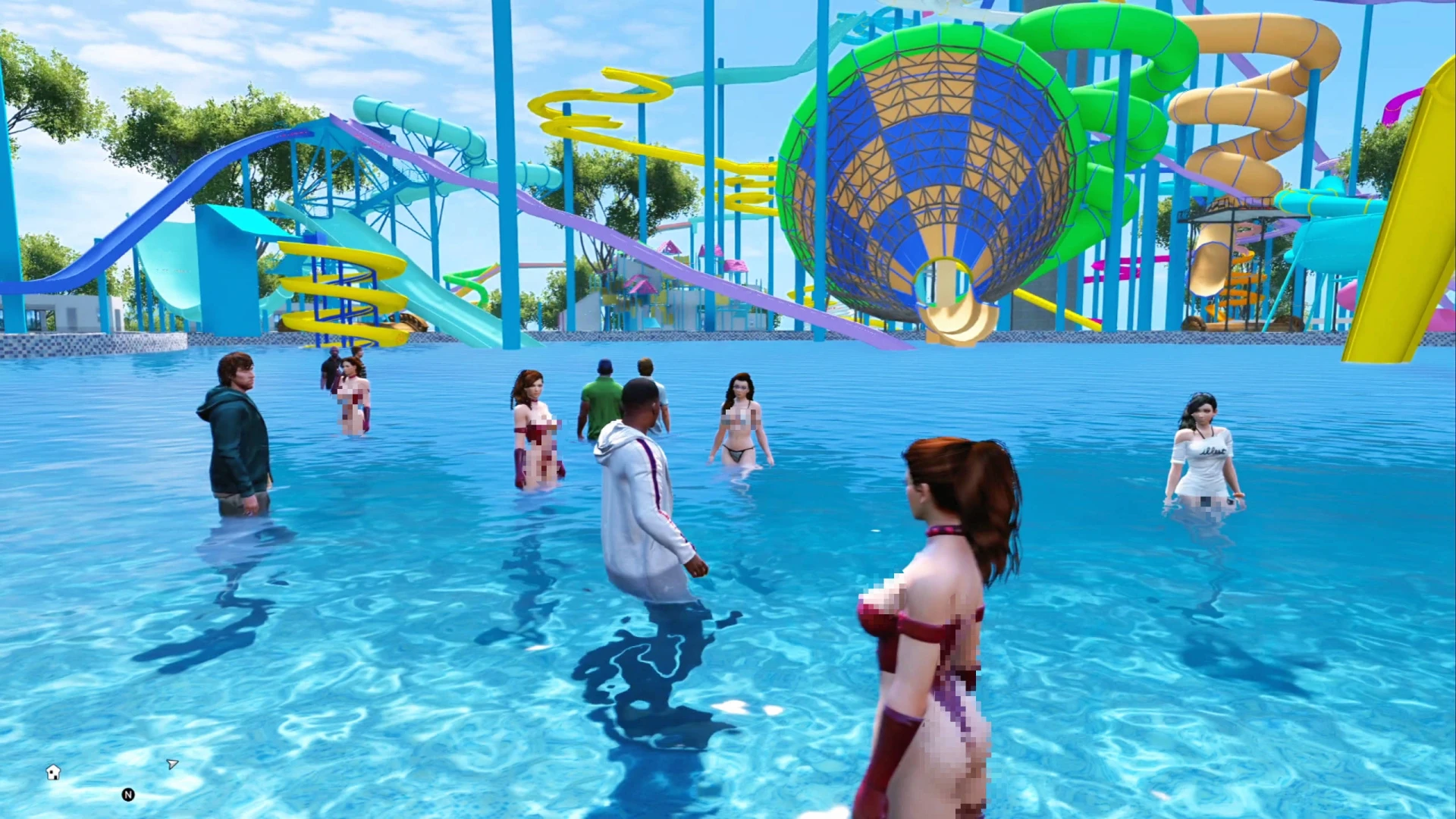 Water park MLO with slides and pools for public leisure in FiveM — view 2