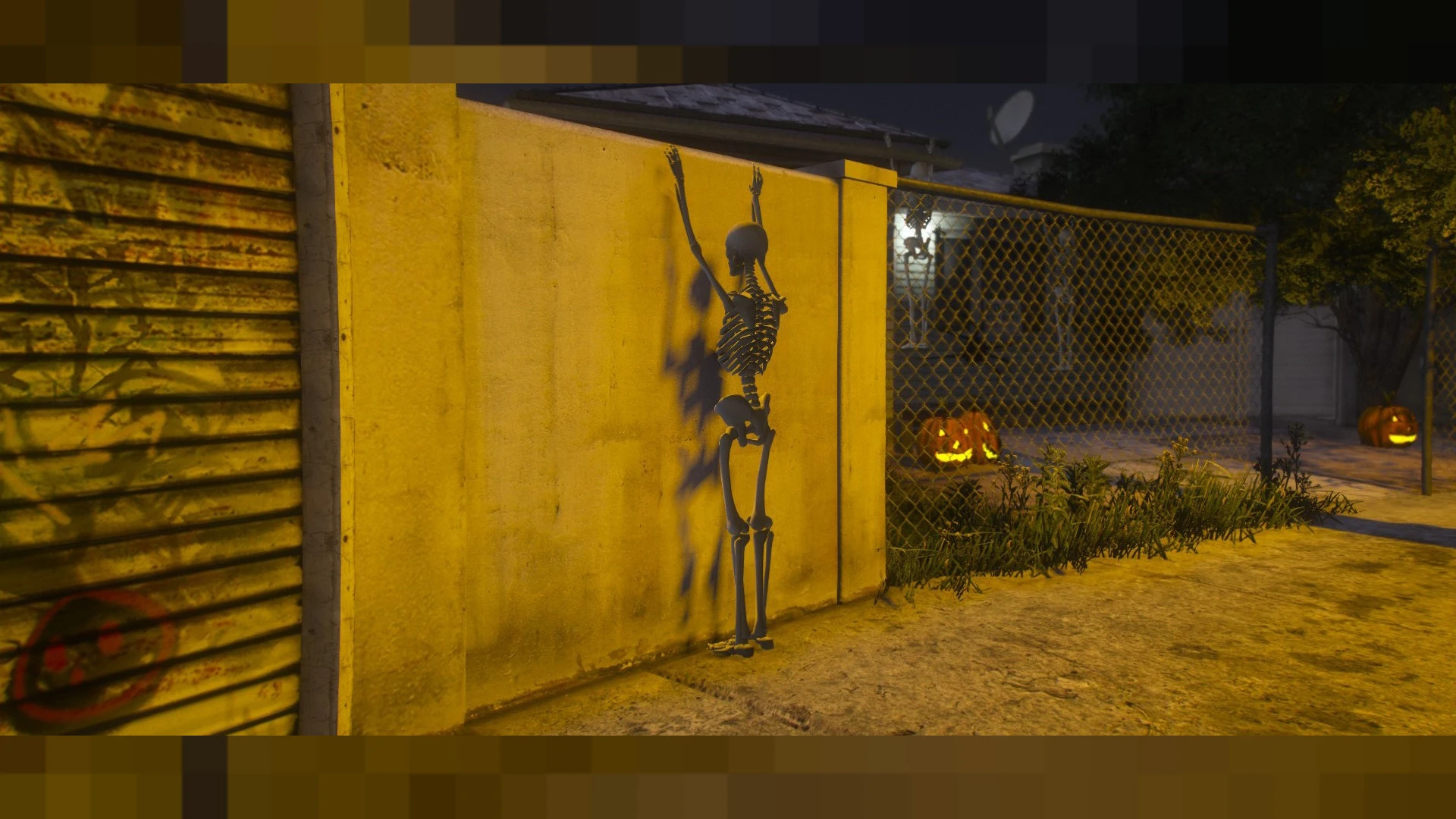 Halloween props pack with carved pumpkins, tombstones, and cobwebs — view 2
