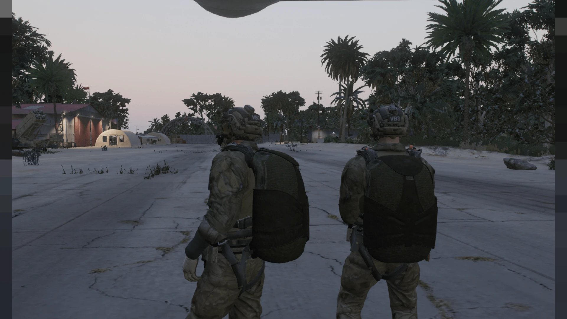 HALO Parachute Pack and jumpmask on a FiveM freemode character — view 2
