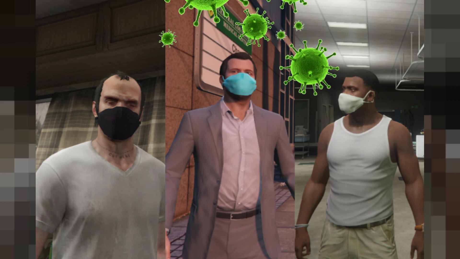 Health mask worn on a FiveM MP male character