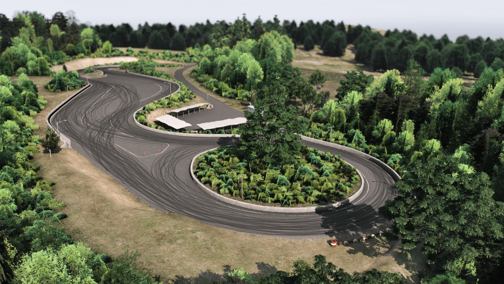 Higashi Fuji Japanese mountain touge road and roadside stop in FiveM — view 2