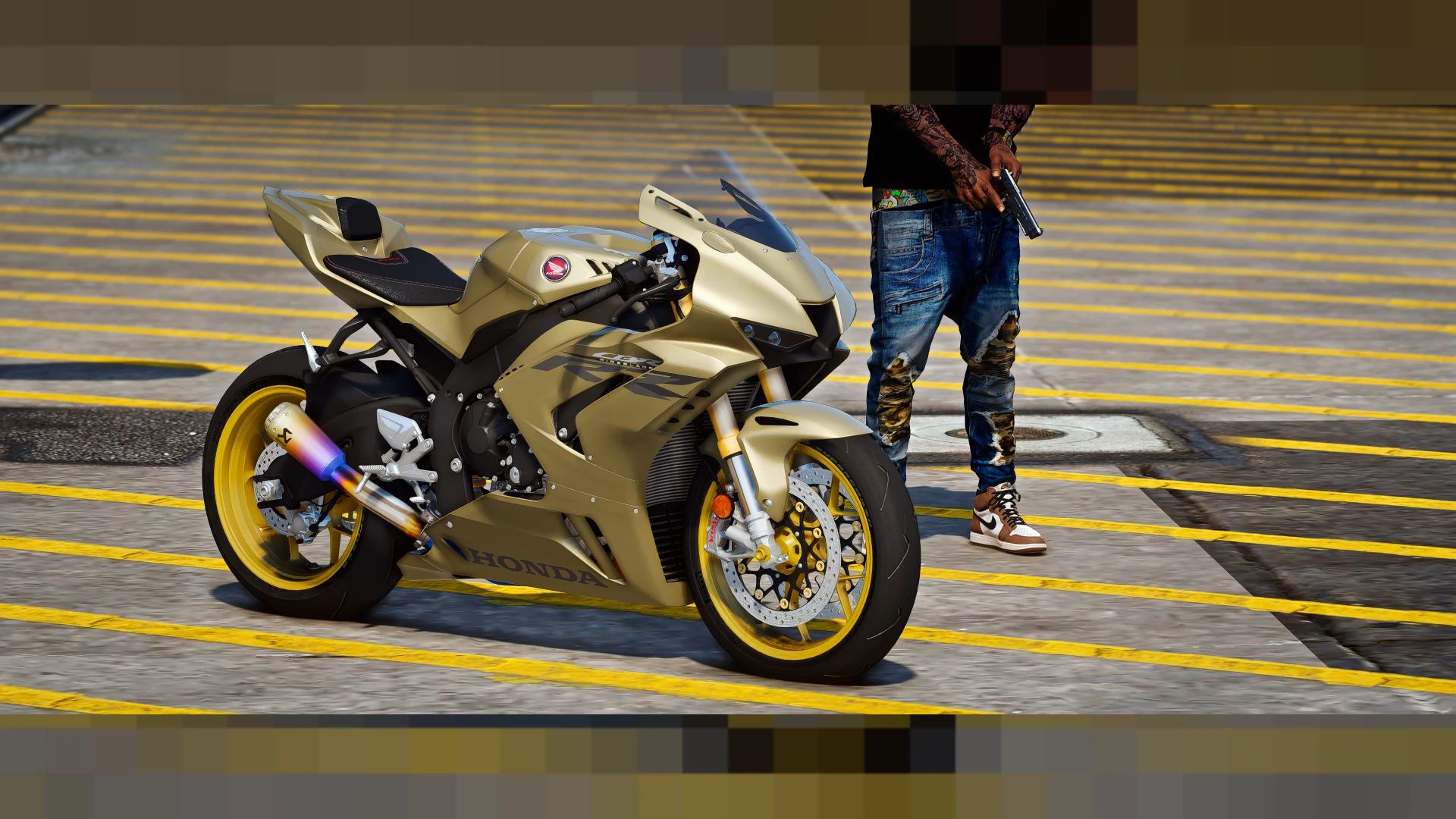 Honda CBR1000RR-R Fireblade superbike parked in FiveM