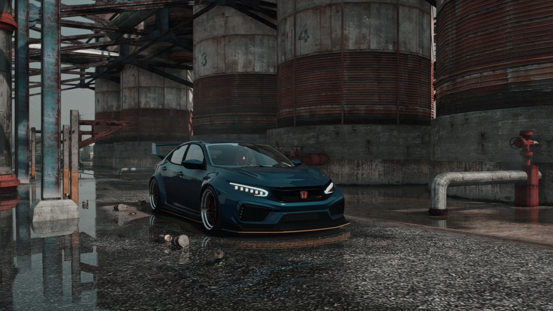 Honda Civic Type R FK8 FiveM add-on hot hatch on a street