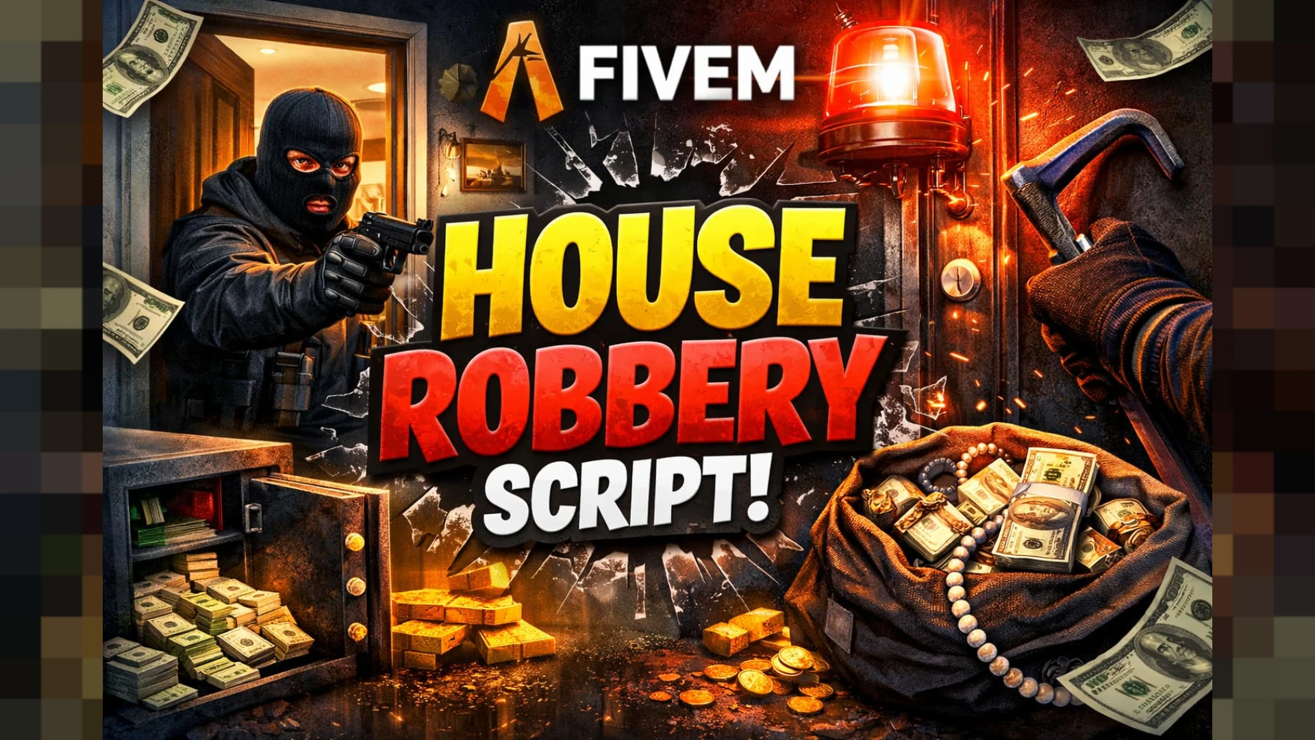 House Robberies FiveM script — burgling a home and searching for loot