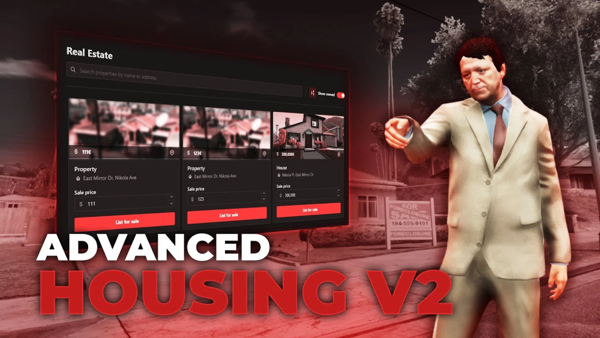Housing script property menu and interior for FiveM