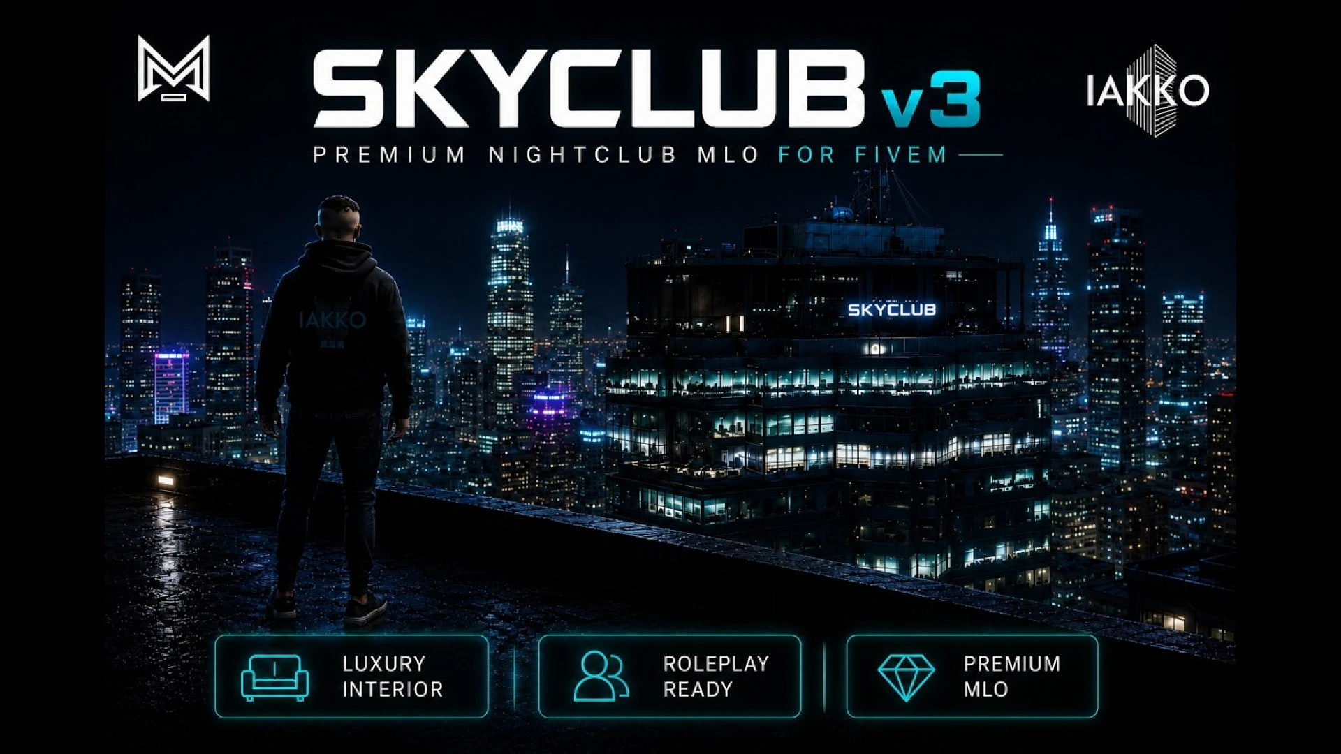 Skyclub V3 MLO rooftop nightclub dance floor for FiveM