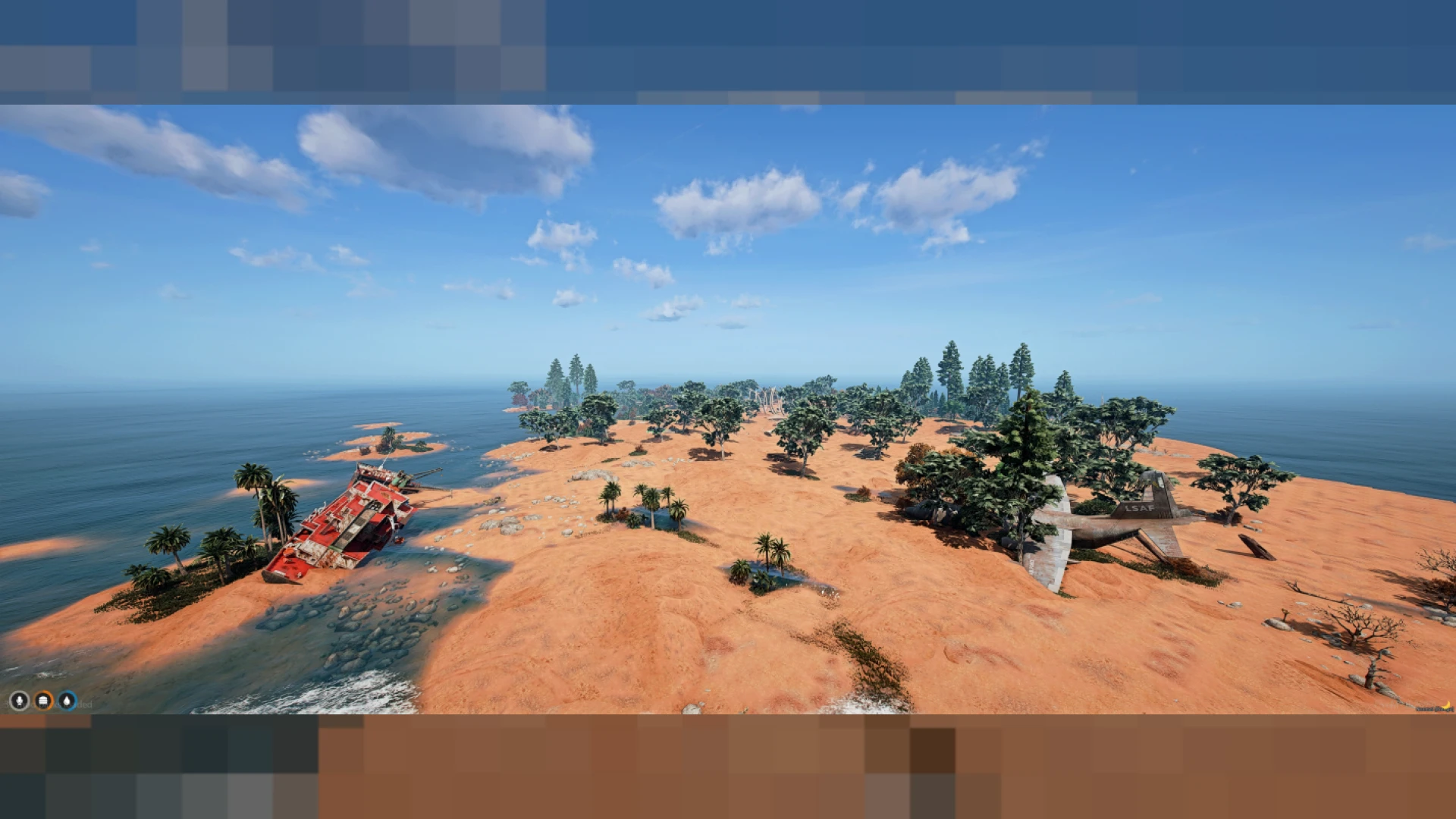 Ileken Island MLO offshore landmass with beaches and terrain in FiveM