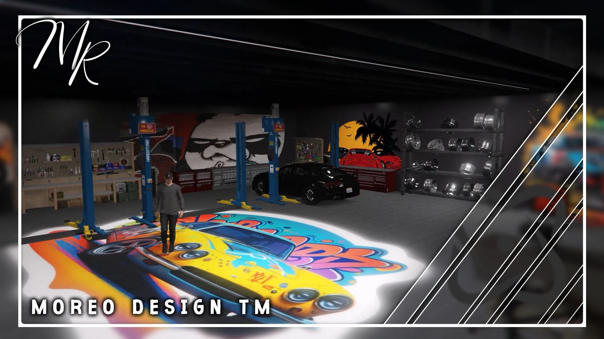 Illegal chop shop MLO back-alley garage interior in FiveM