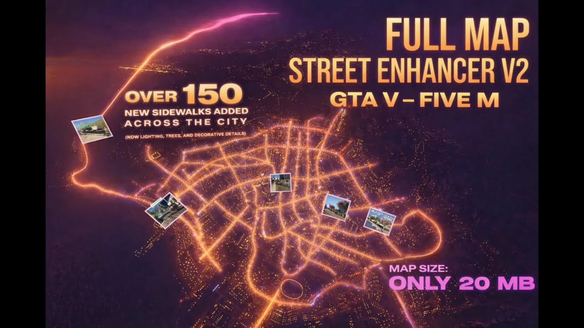 IM3D street enhancer road retexture for FiveM maps