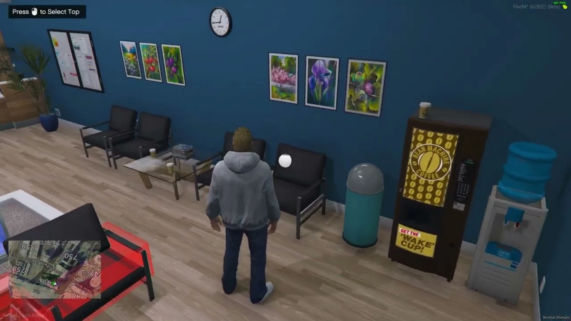 Immersive sit anywhere script letting a player rest on a bench in FiveM