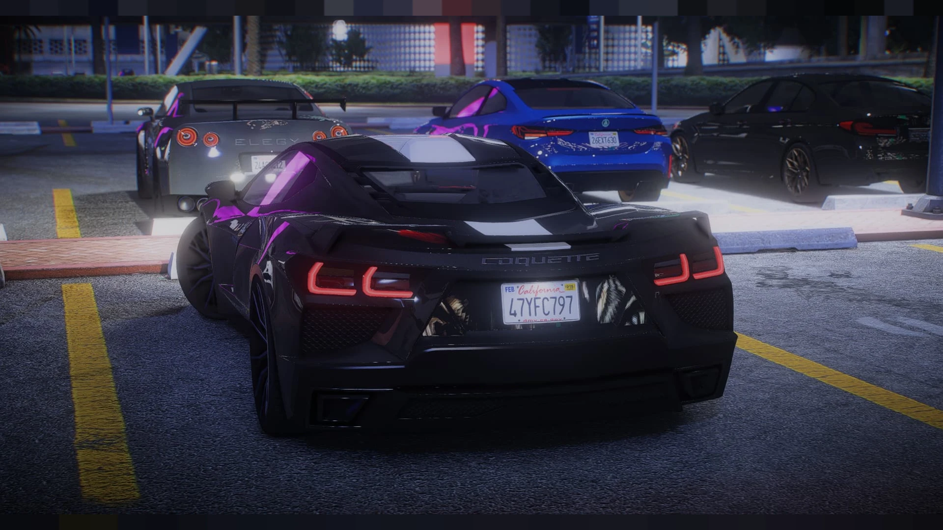Invetero Coquette R FiveM lore-friendly sports car parked in the city — view 2