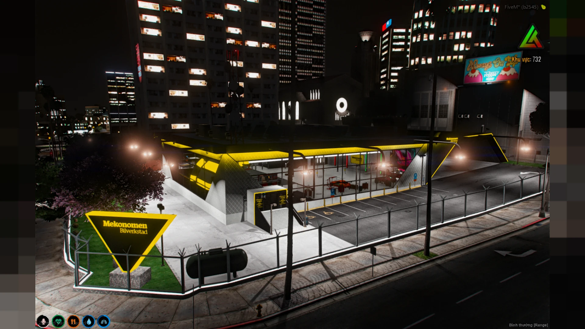 Mechanic MLO garage bay with lifts and tool benches