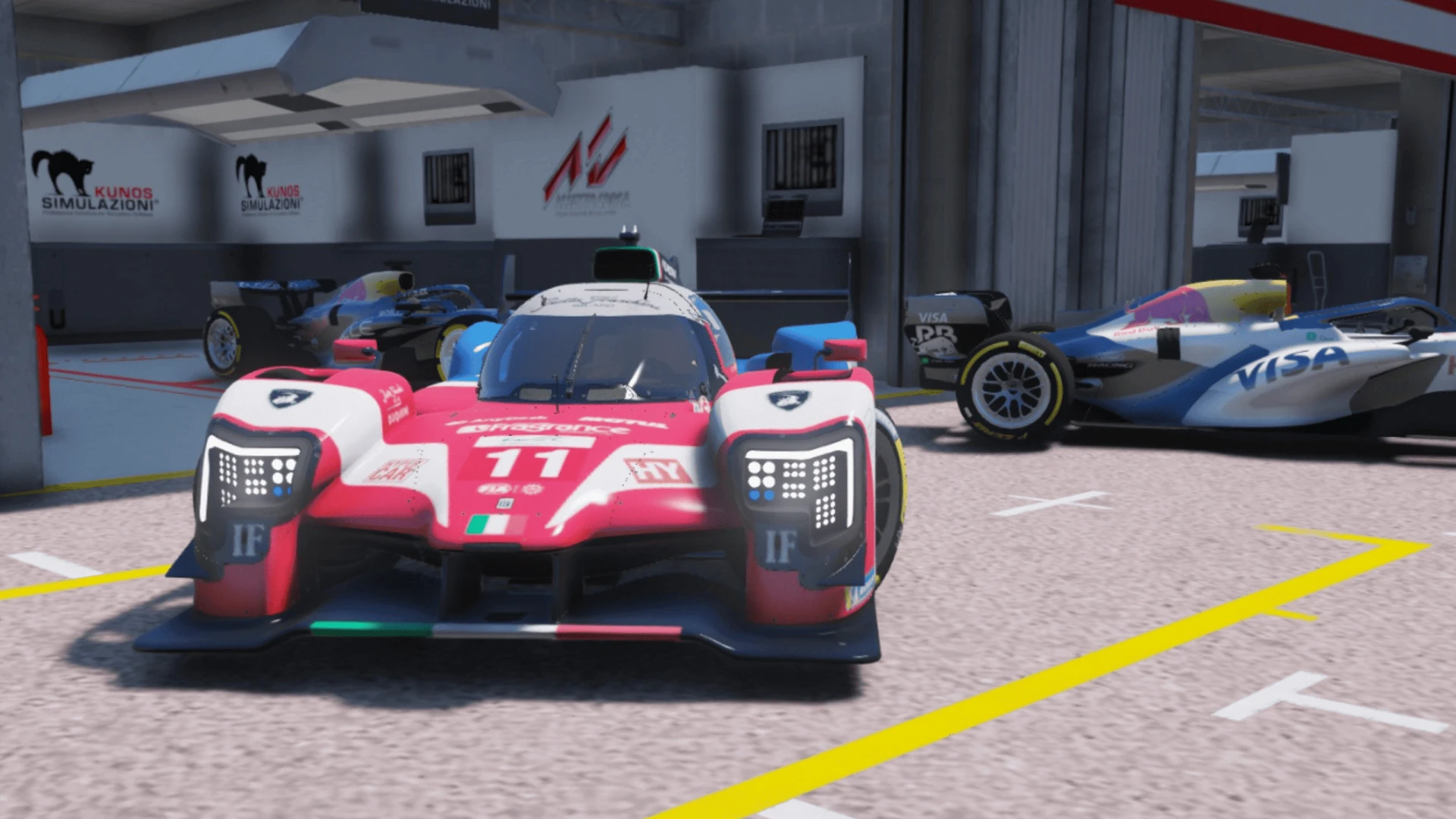 Isotta Fraschini Tipo 6 LMH hypercar parked on a FiveM server track — view 2
