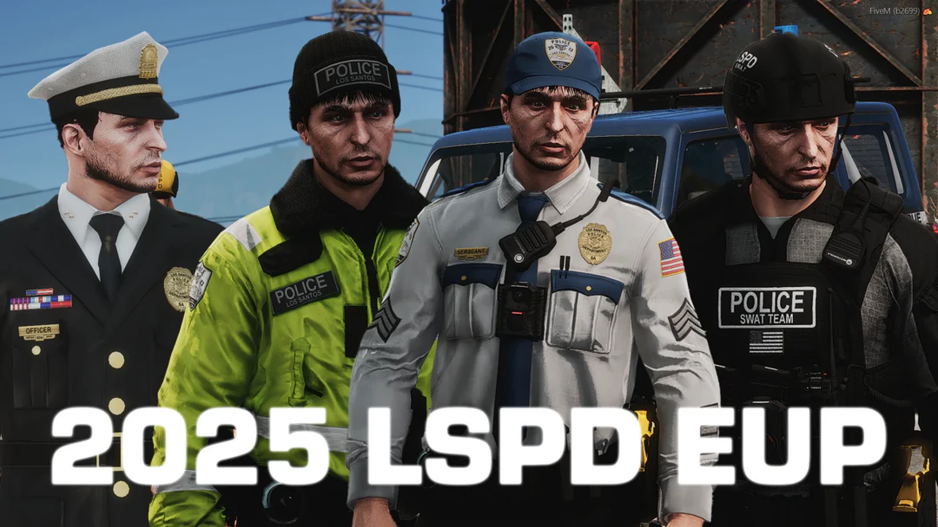 LSPD EUP package uniforms and divisions on FiveM police officer character
