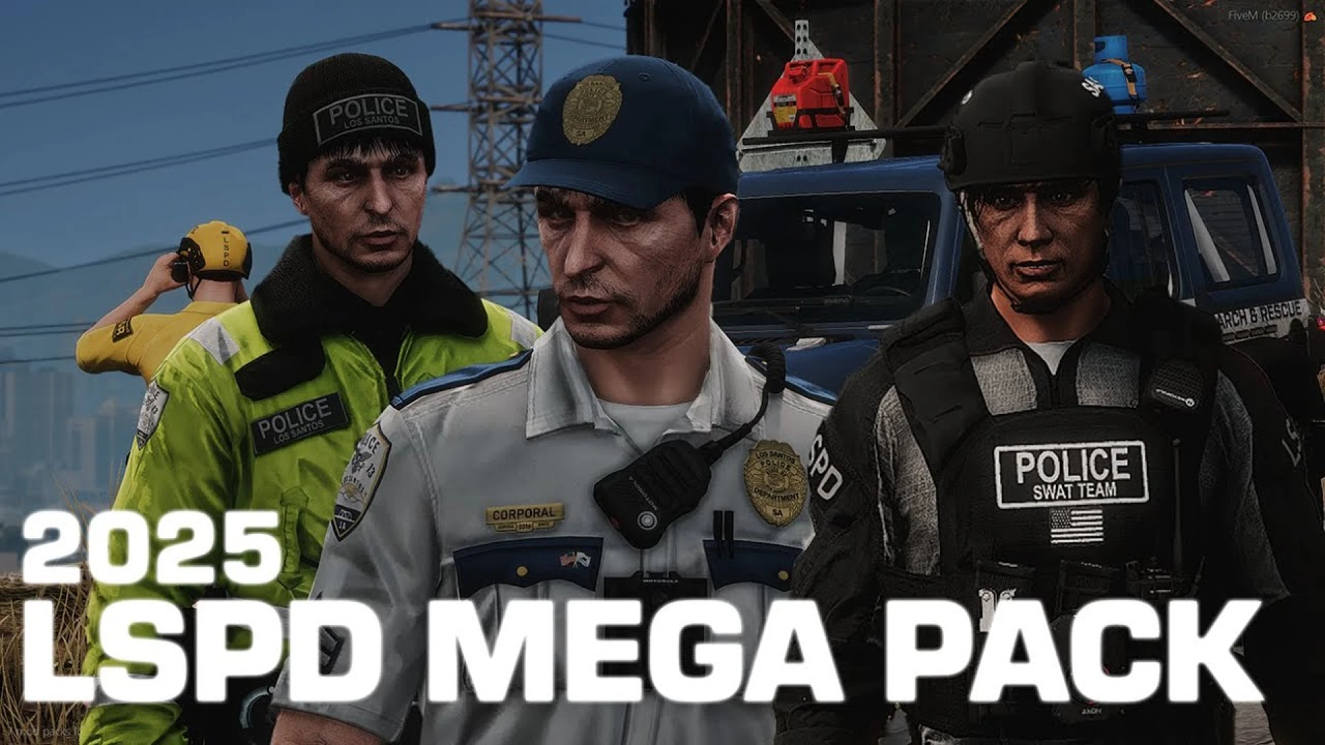 LSPD EUP package uniforms and divisions on FiveM police officer character — view 2