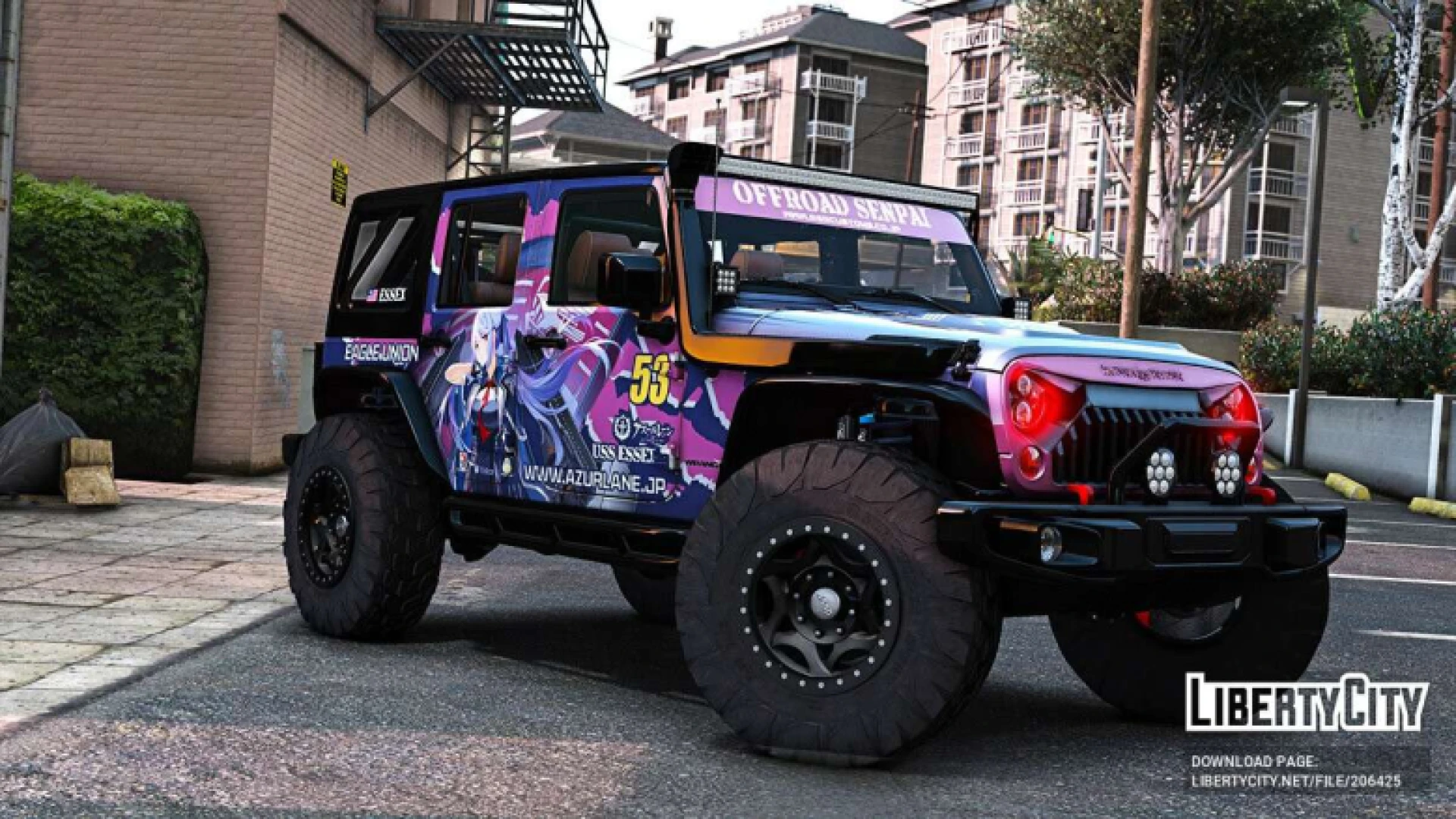 Jeep Wrangler Rubicon Itasha USS Essex for FiveM
