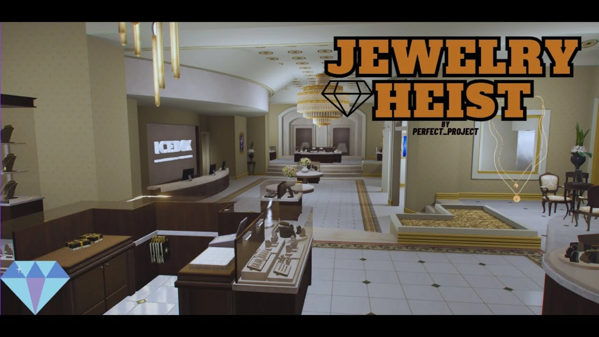 Jewelry Heist FiveM script preview showing the planned jewelry heist in-game