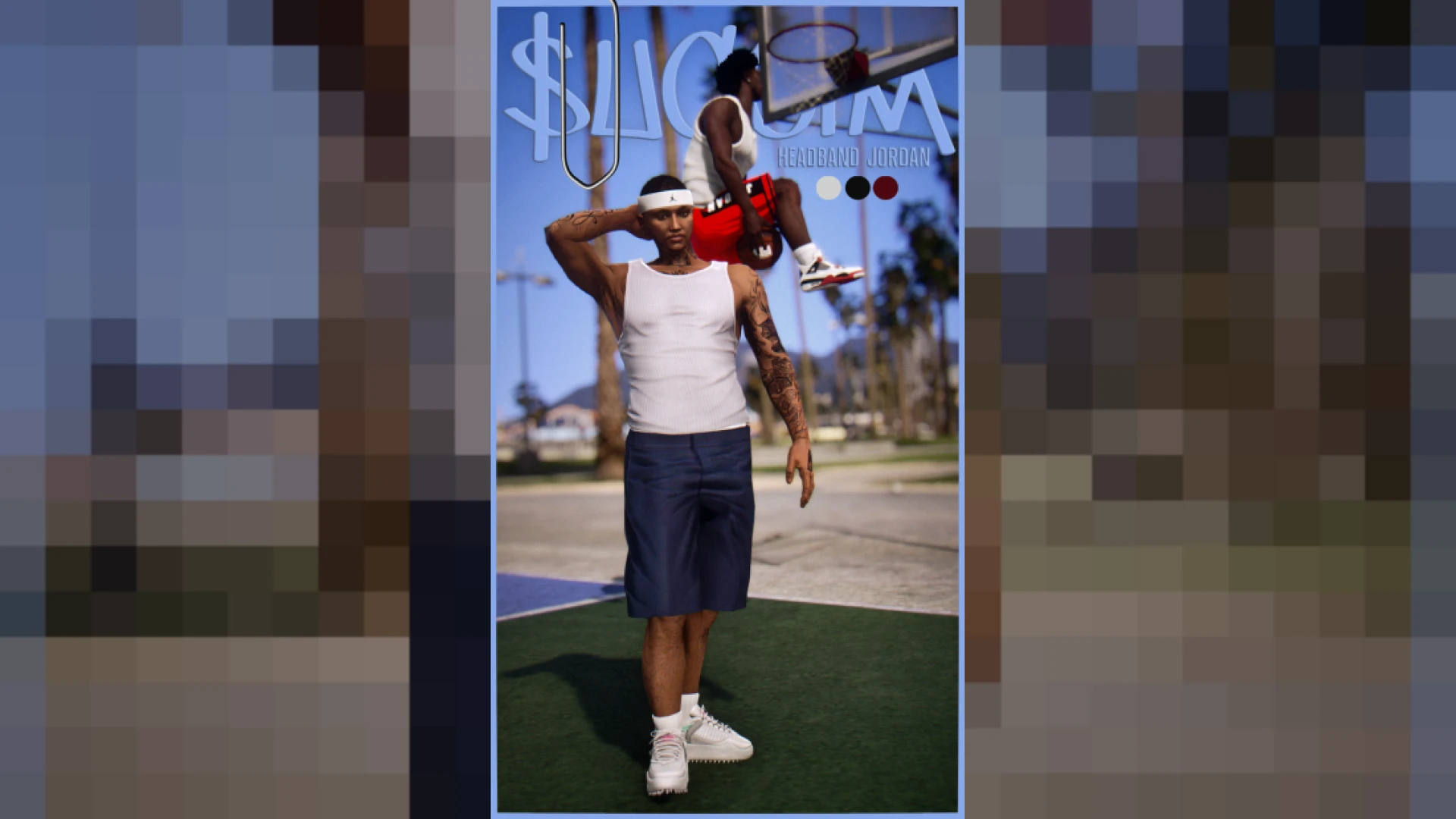 Jordan headband worn by a FiveM character