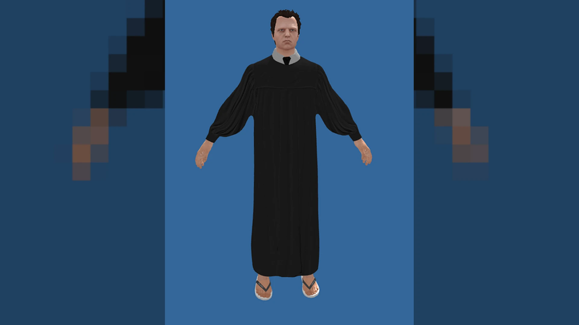 Judge clothes shown on a FiveM MP male courtroom character