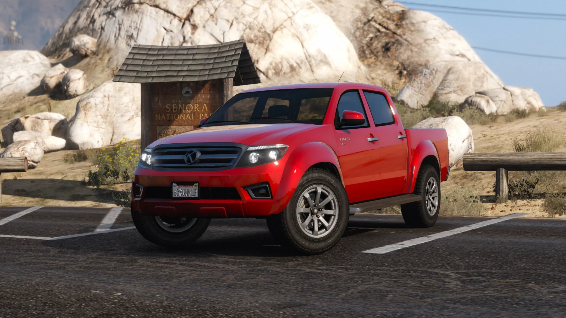 Karin Everon Stock off-road truck on a dirt trail in FiveM
