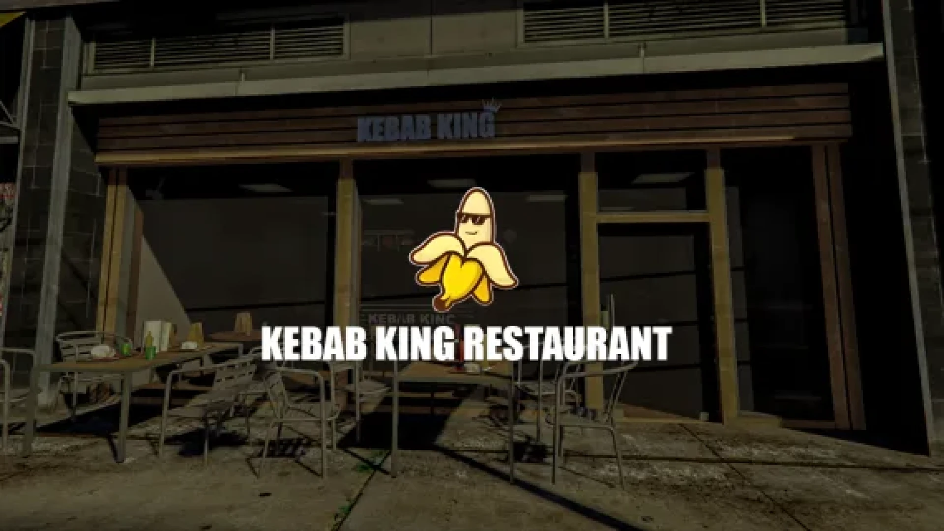 Kebab shop mlo interior with counter and dining area in FiveM