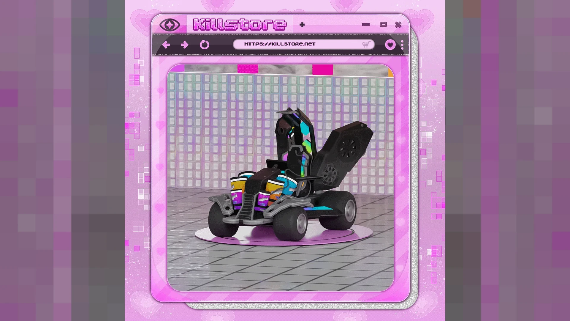 Gamer kart ped racing character standing in a FiveM roleplay server