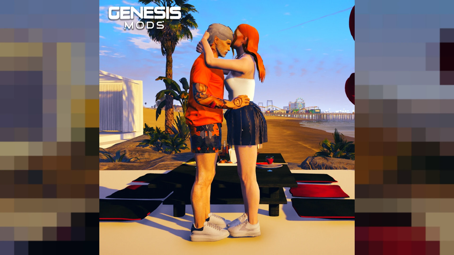 Kiss pose pack synced couple animation for FiveM — view 2