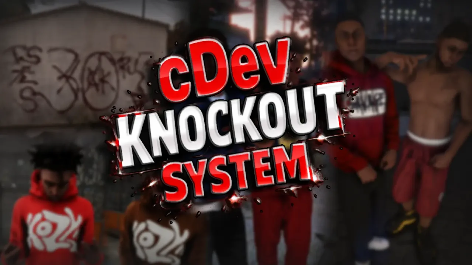 Knockout System FiveM script — a player knocked unconscious in a fight