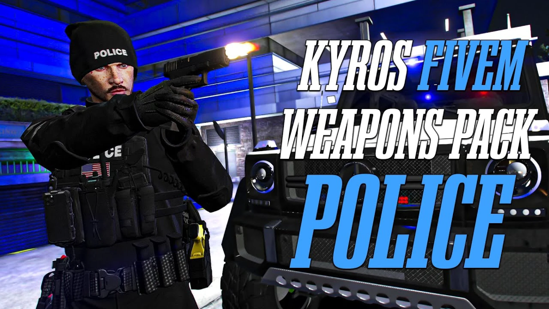 Kyros weapon police pack of law-enforcement firearms for FiveM