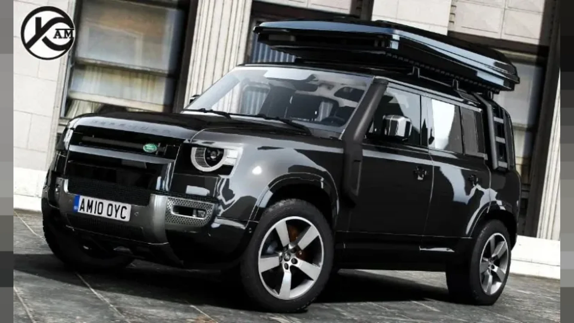Land Rover Defender rugged 4x4 add-on shown on rough terrain in FiveM