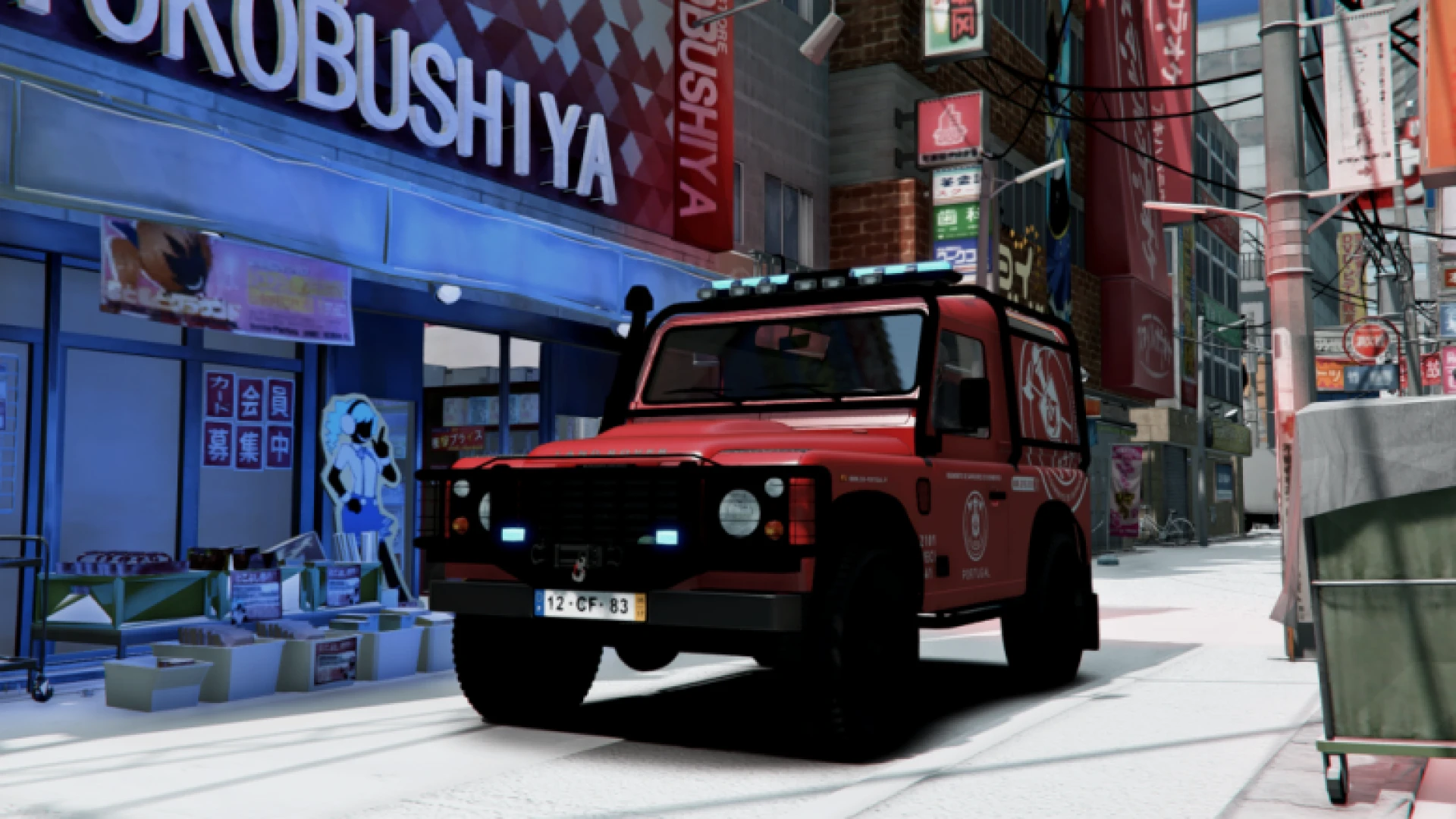 Land Rover Defender 4x4 on a FiveM off-road trail