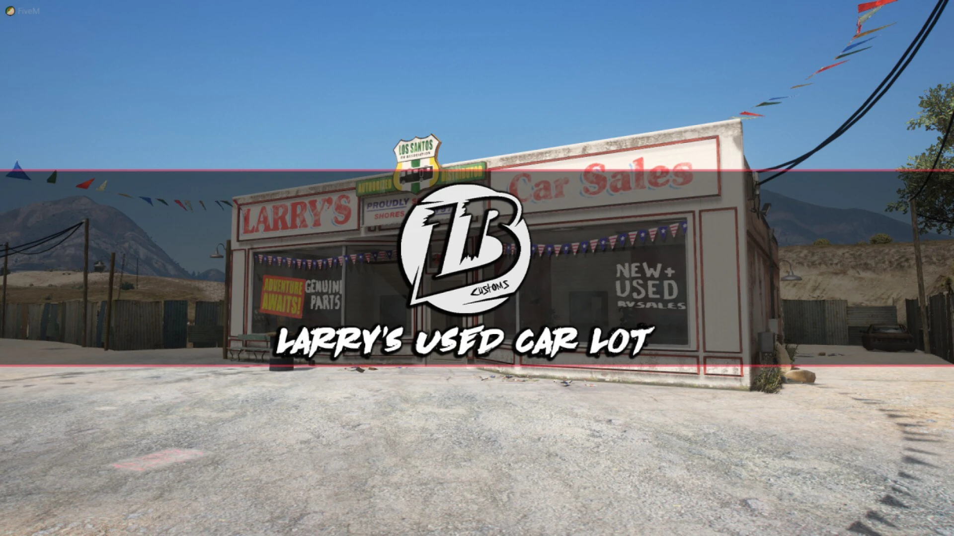 Larry's car sales mlo used-car lot interior for FiveM roleplay