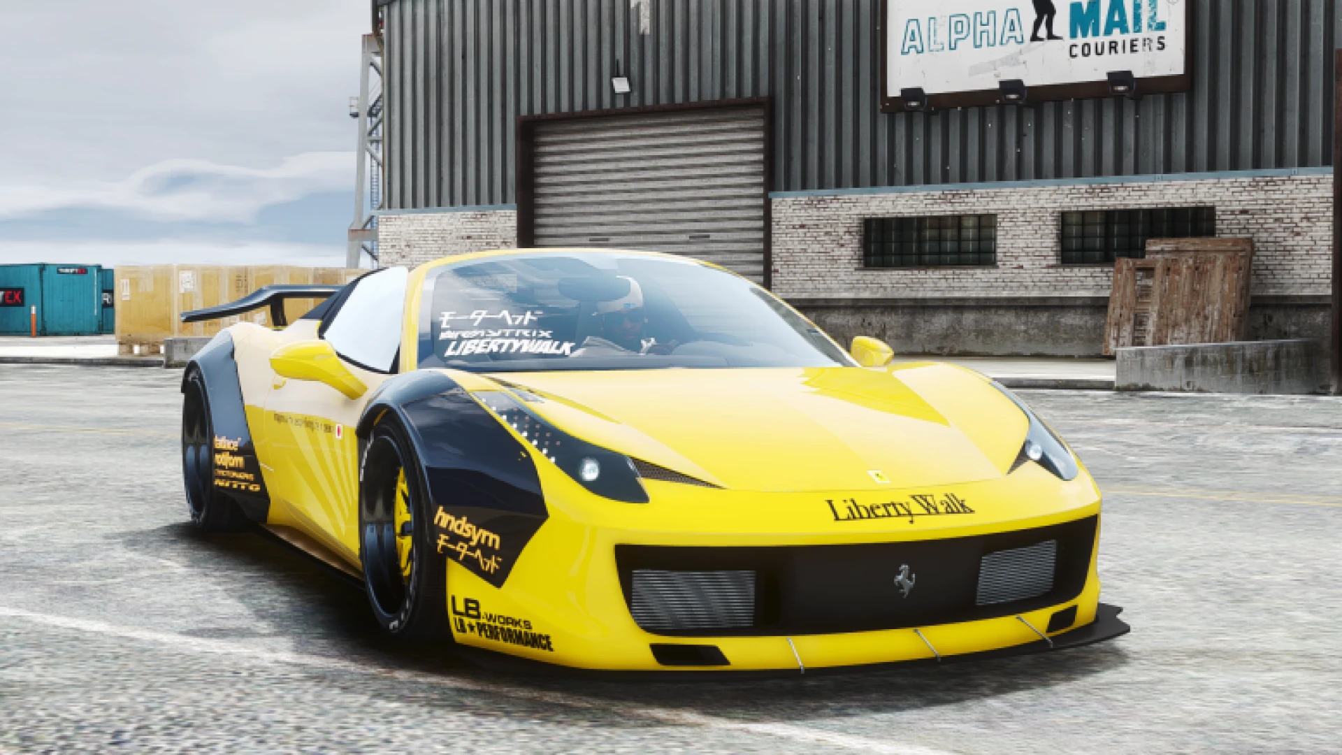 Liberty Walk 458 Spider widebody Ferrari with LB body kit in FiveM