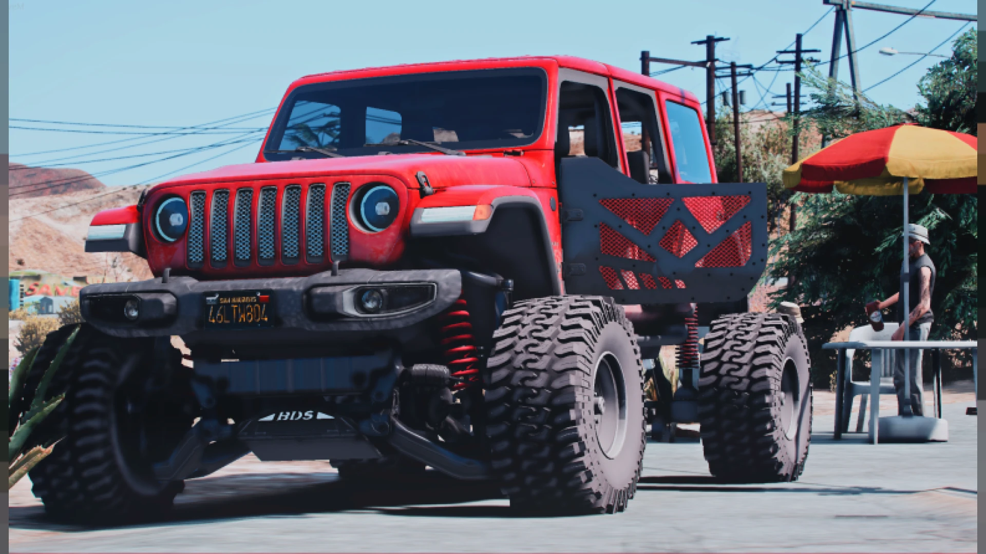 Lifted Jeep Wrangler Sahara FiveM add-on off-road vehicle