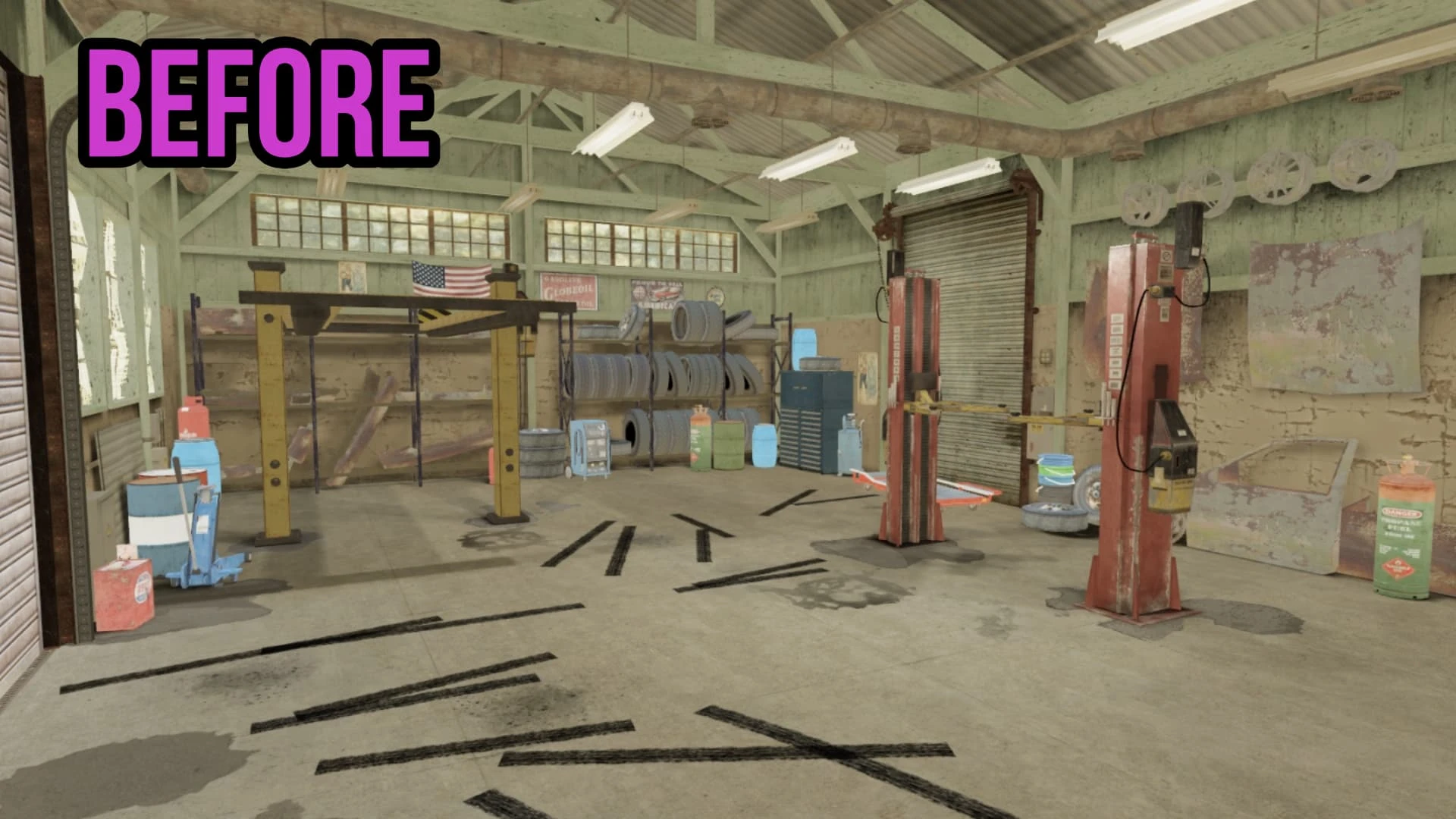 Liftless Hayes Auto MLO floor-level mechanic garage in FiveM — view 2