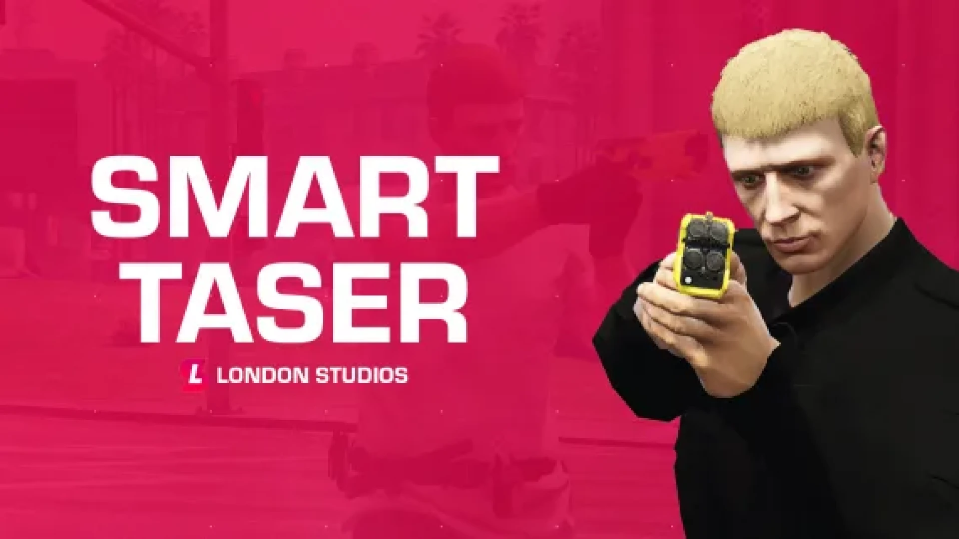 FiveM smart taser with synced red laser aimed at a suspect