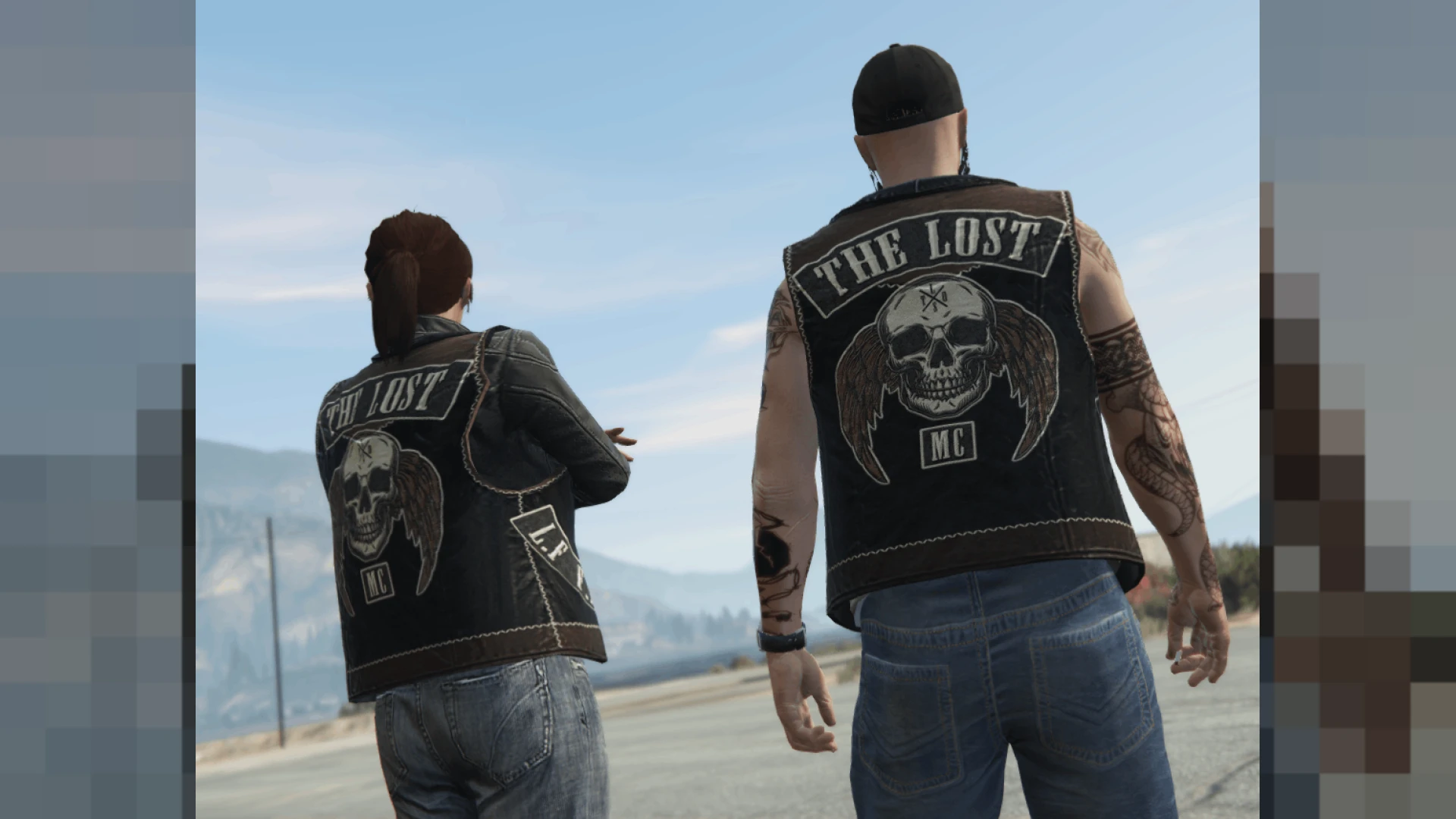 Lost MC clothes shown on a FiveM biker gang character model — view 2