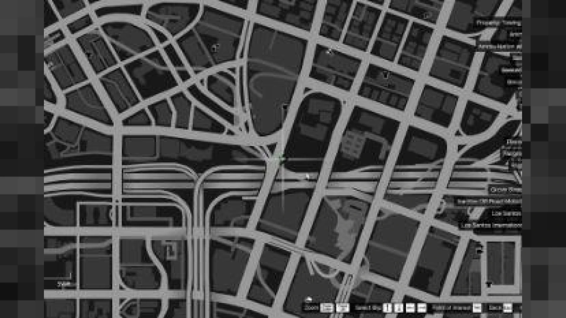 Rockford Park MLO greenway with paths and trees in FiveM — view 2