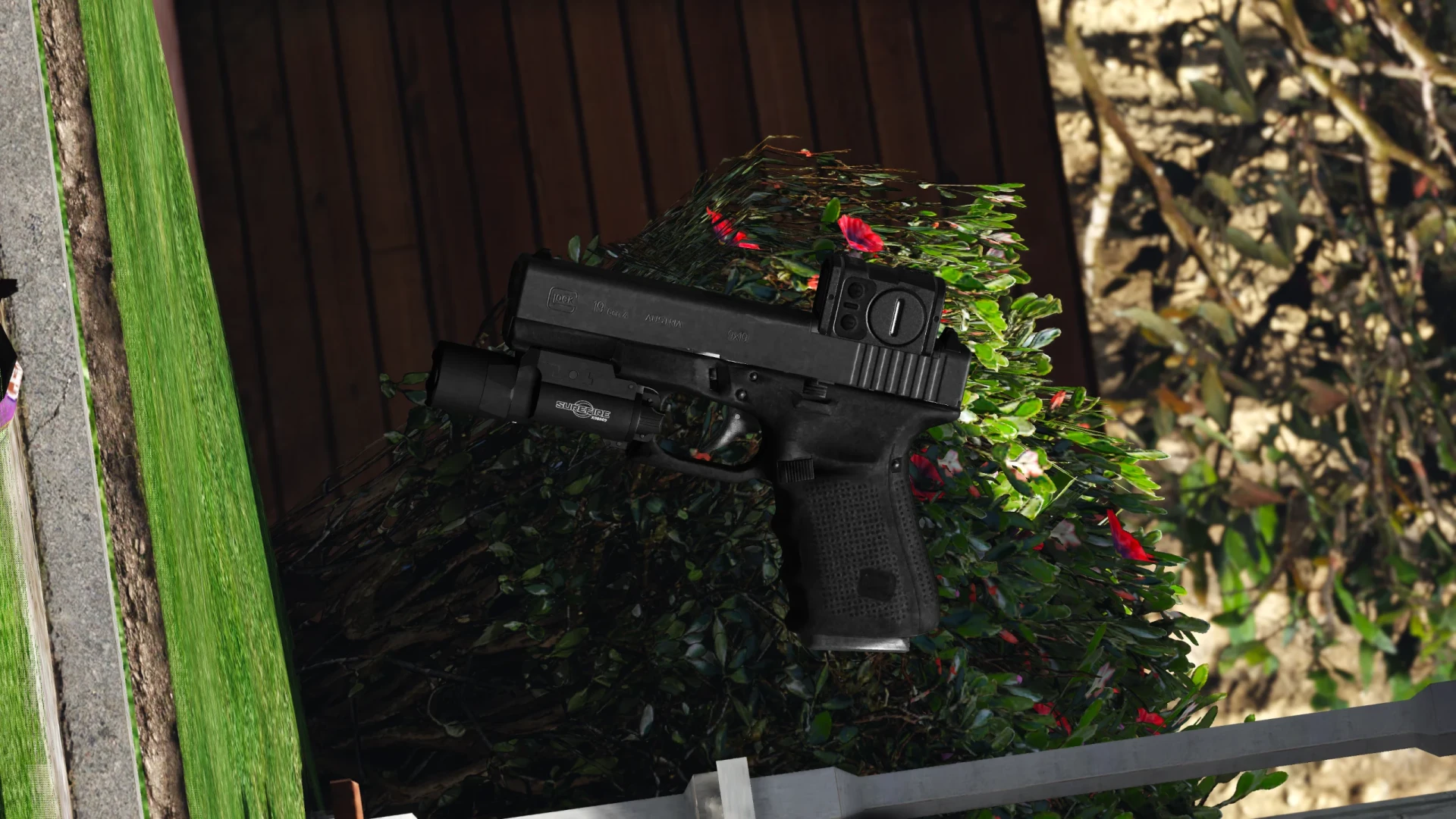 Glock 19 Gen3 pistol model shown from the side with clean detailing
