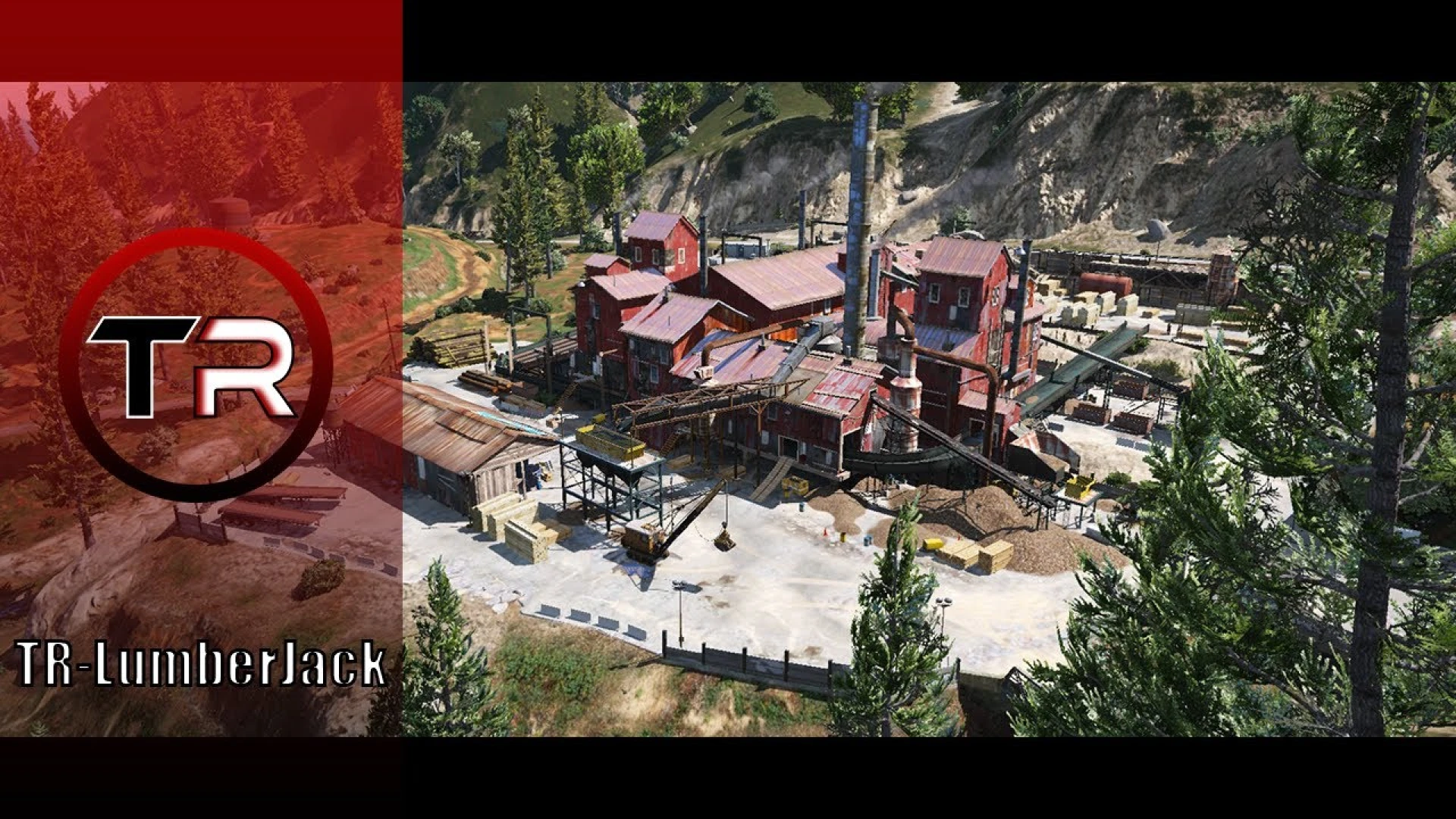 Lumberjack Job FiveM script — chopping down a tree in the forest