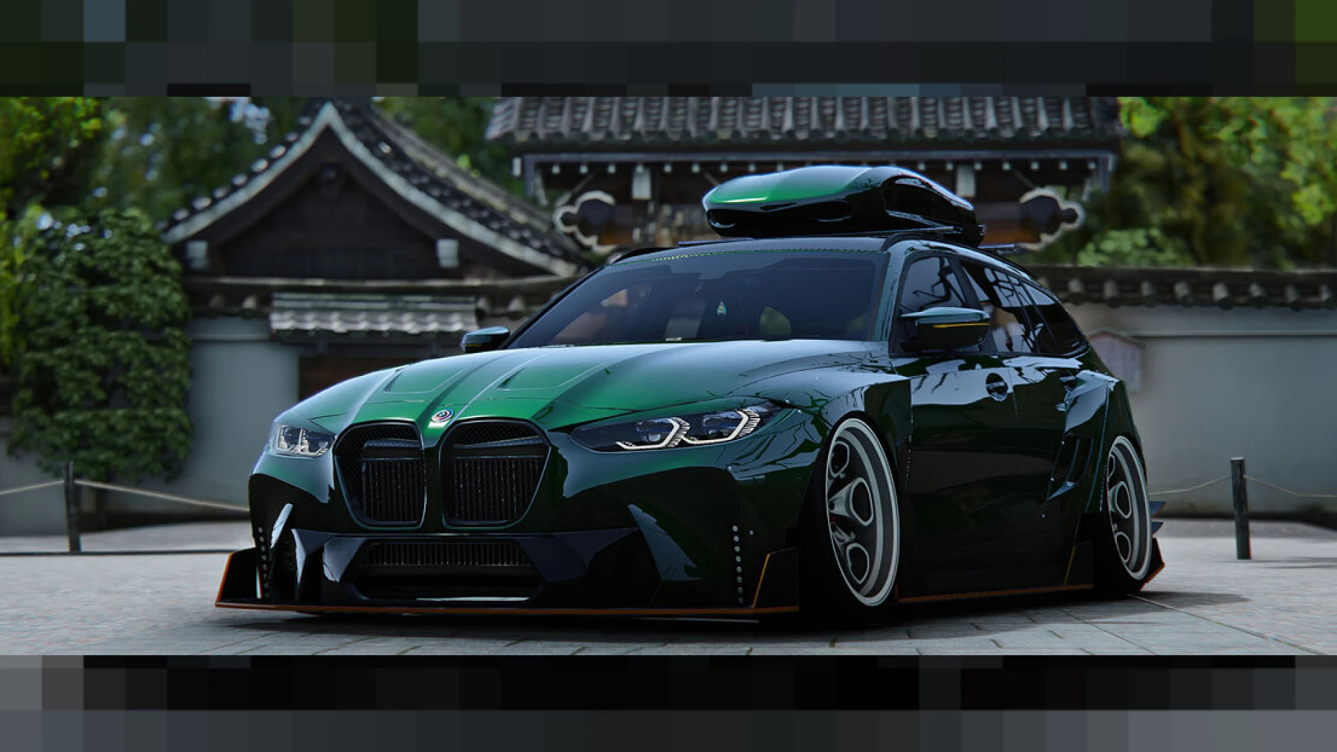 BMW M3 Competition coupe in a FiveM roleplay street scene