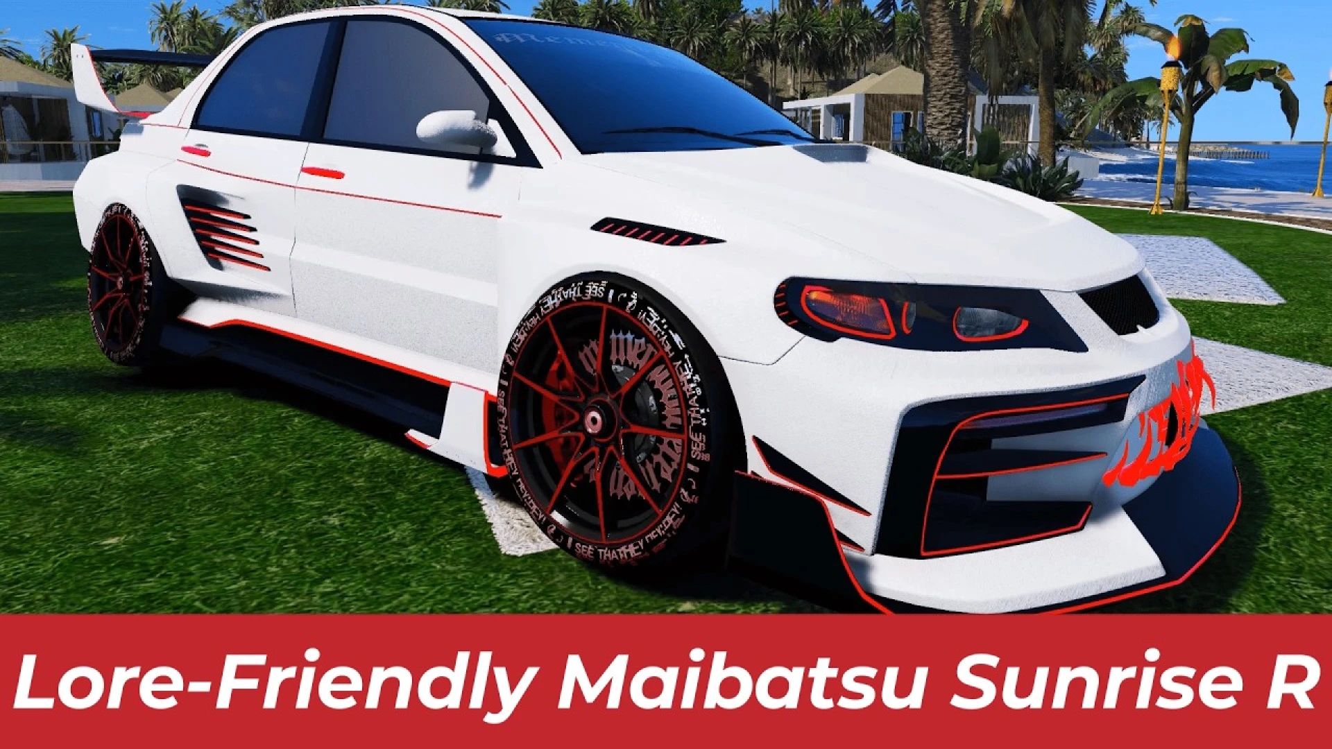 Maibatsu Sunrise R lore-friendly FiveM tuner car — view 2