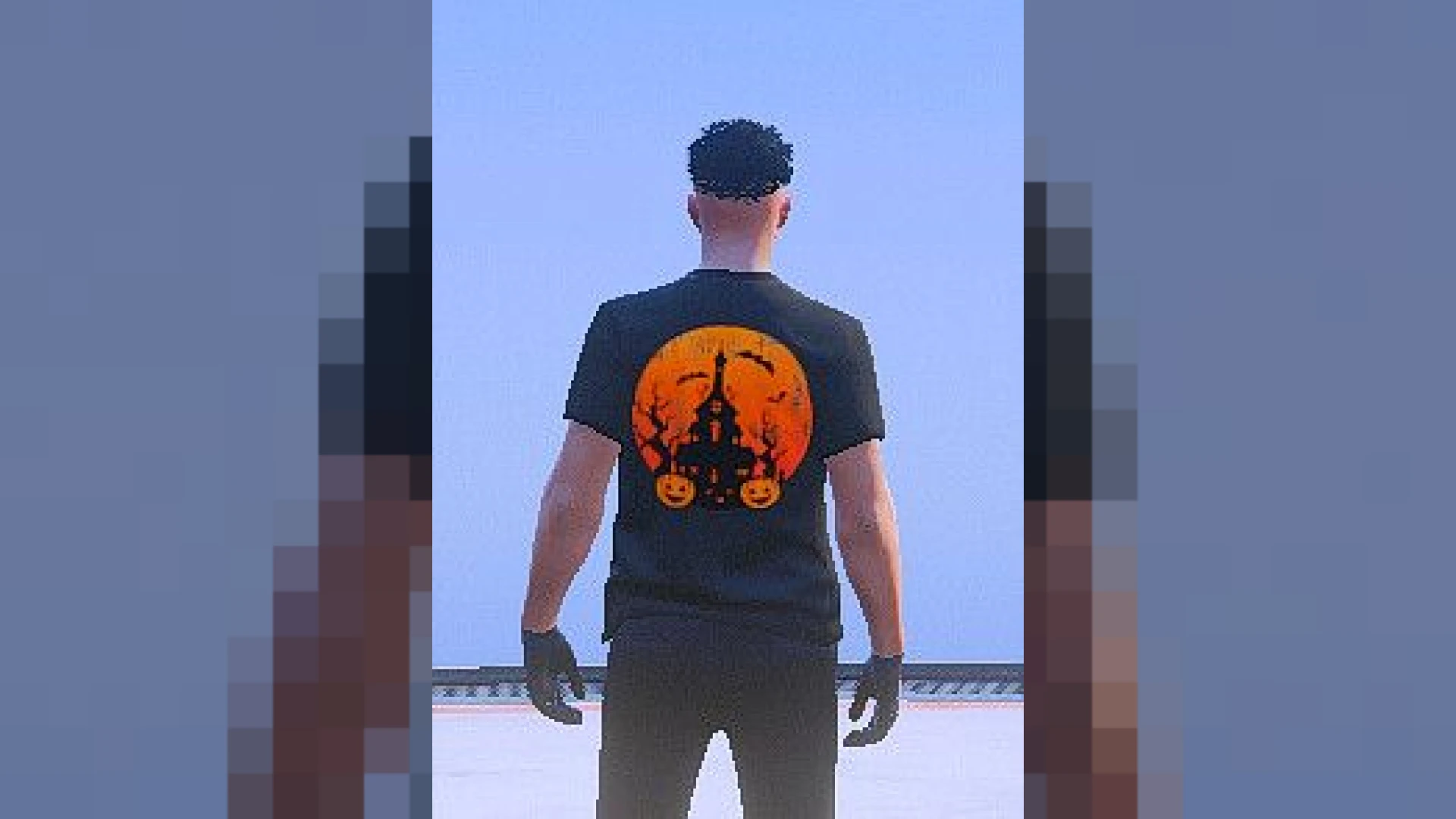 Male Halloween shirt on a FiveM male ped
