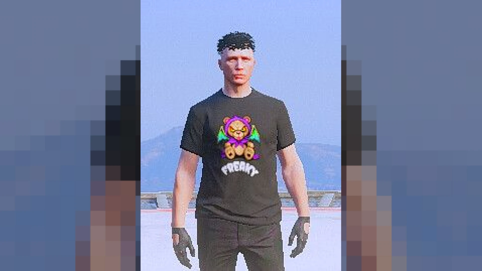 Male Halloween shirt on a FiveM male ped — view 2