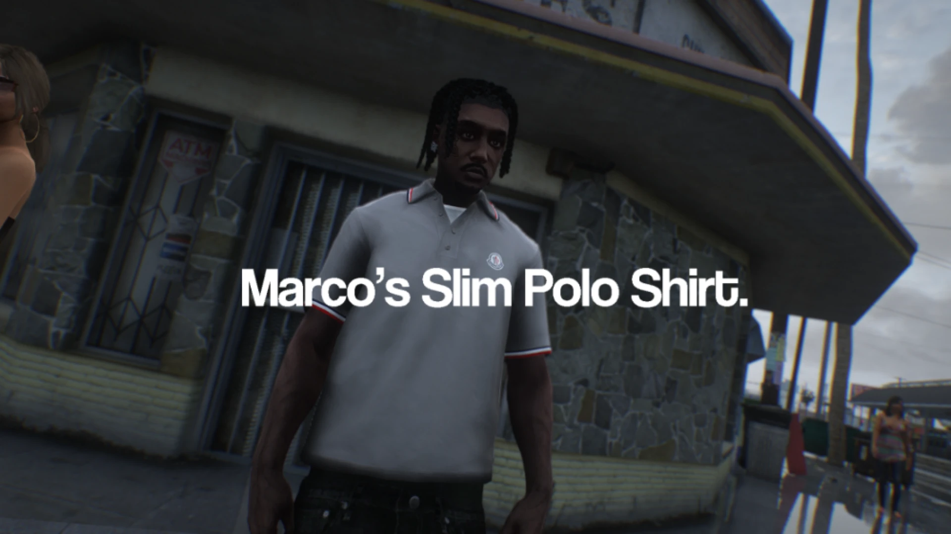 Slim polo shirt for FiveM MP male on a character