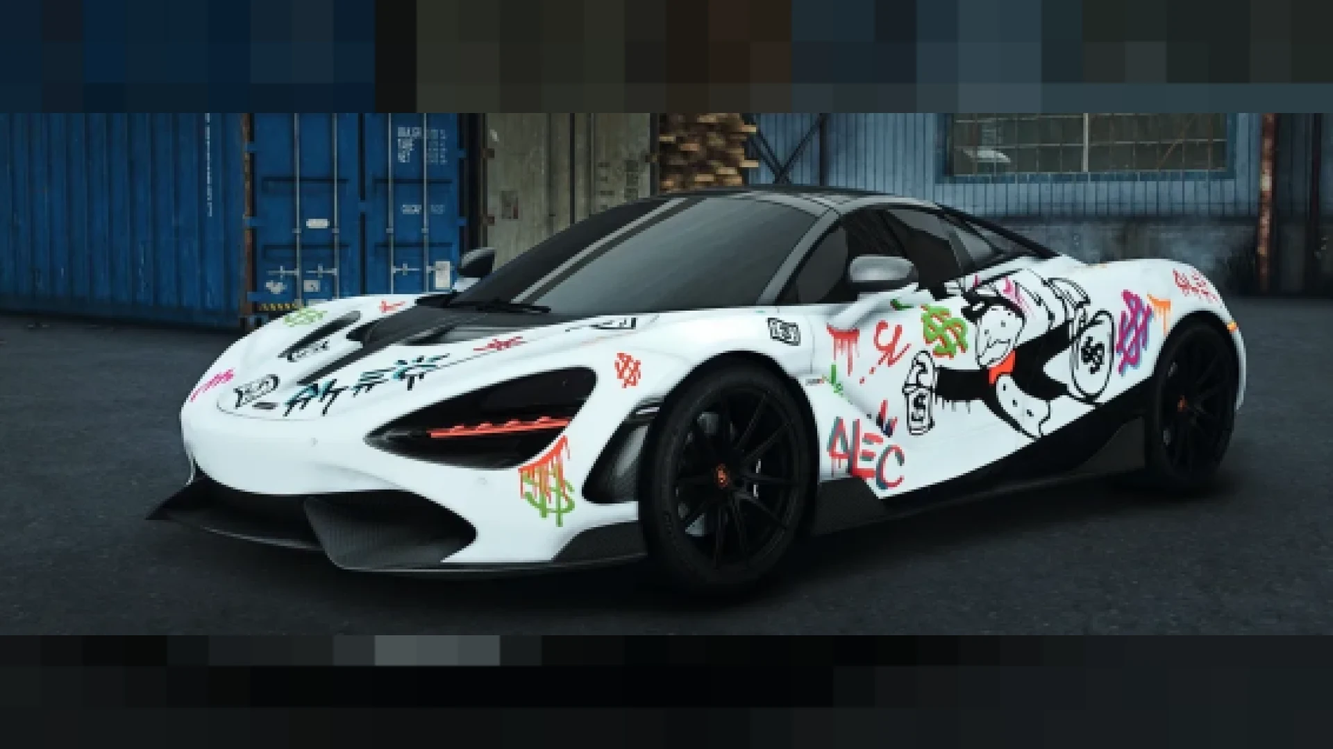 McLaren 720S supercar FiveM add-on on display