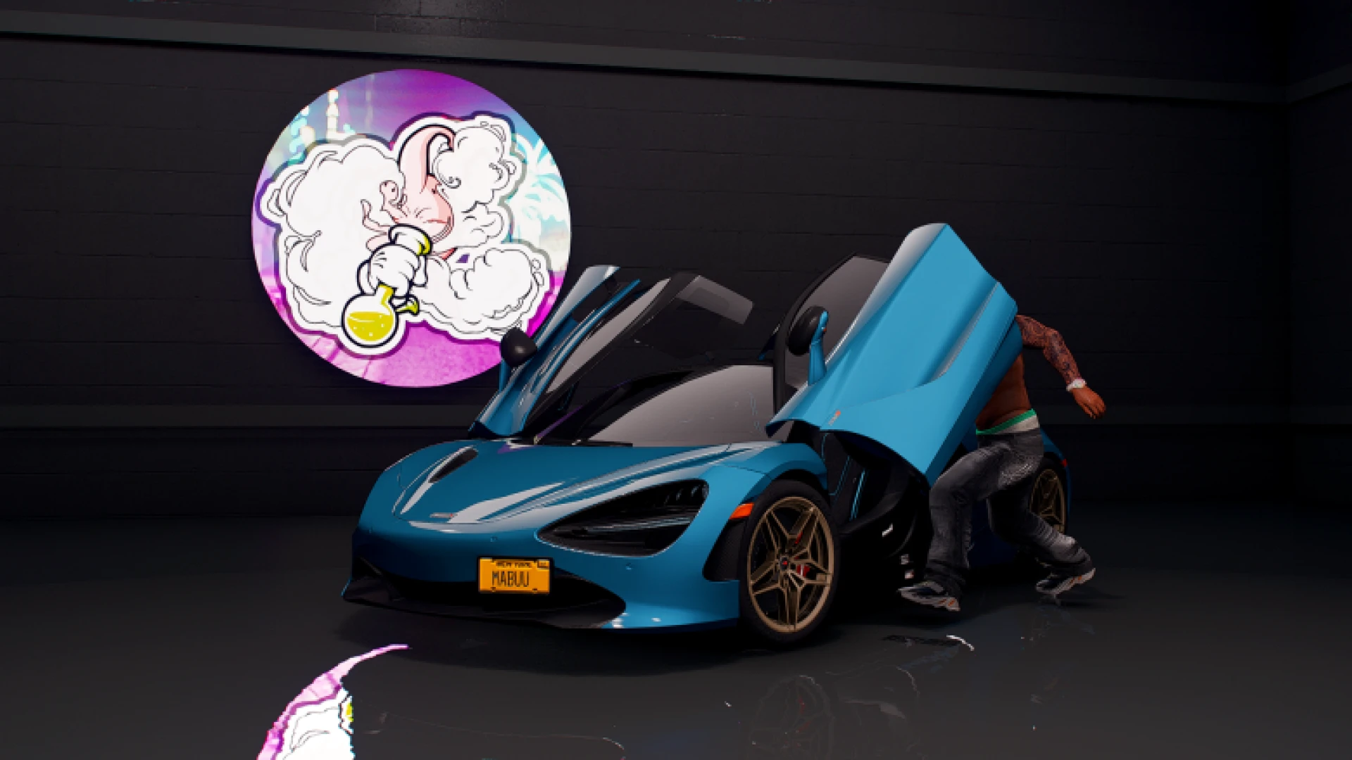 McLaren 720S FiveM supercar add-on vehicle on a city highway