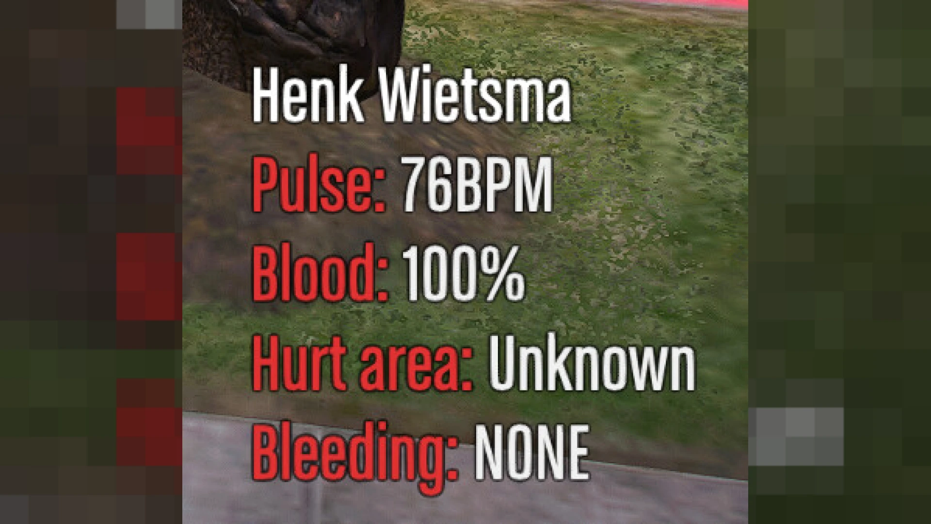 Medical system treatment menu used by EMS during ambulance roleplay