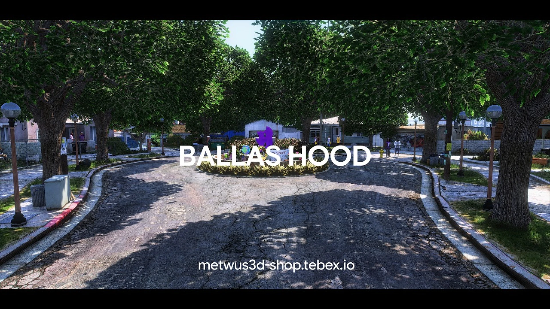 Ballas Hood MLO gang turf street scene in FiveM