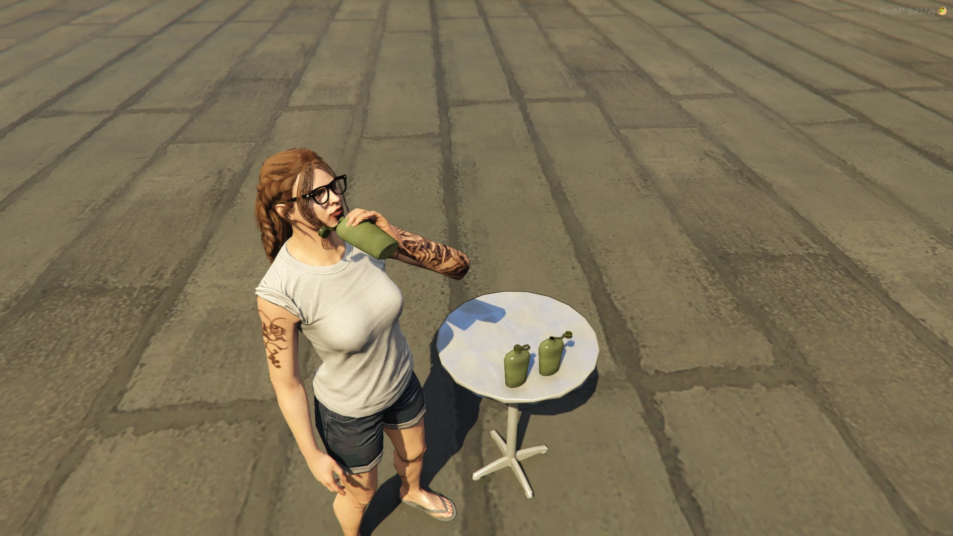 Military canteen prop model for base and survival scenes in FiveM